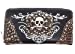 Texas West Women's Rhinestone Skull Zipper Wallet in Multi-Color