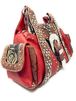 Texas West Premium Women's Rhinestone Buckle Handbag Wallet in 6 colors