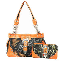 Premium Women's Camouflage Buckle Shoulder Handbag Wallet in Multi-Color