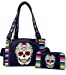 Texas West Western Sugar Skull Rainbow Concealed Carry Handbag or Matching Set in 3 Colors