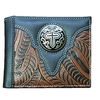 Premium Western Style Soft PU Leather Bifold Wallet in Multi- Emblem