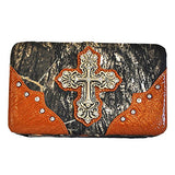 Texas West Women's Camouflage Metal Cross Wallet Clutch in 3 colors