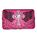 Western Women's Rhinestone Angel Wings Cross Clip Snap Wallet in 6 colors