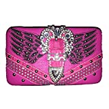 Premium Western Women's Angel Wings Buckle Handbag Messenger Bag Wallet and Set