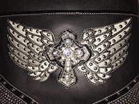 Premium Western Women's Angel Wings Cross Handbag Messenger Bag Wallet and Set